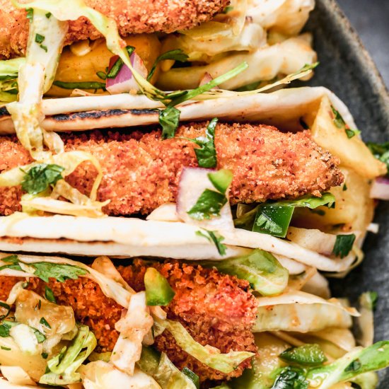 Crispy Air Fryer Fish Tacos