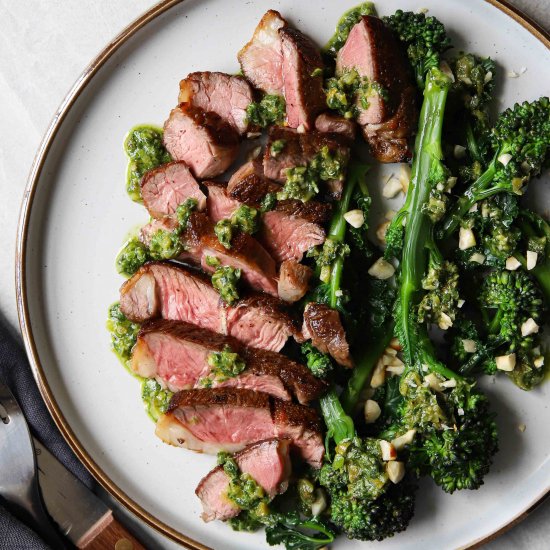 The juiciest lamb with salsa verde