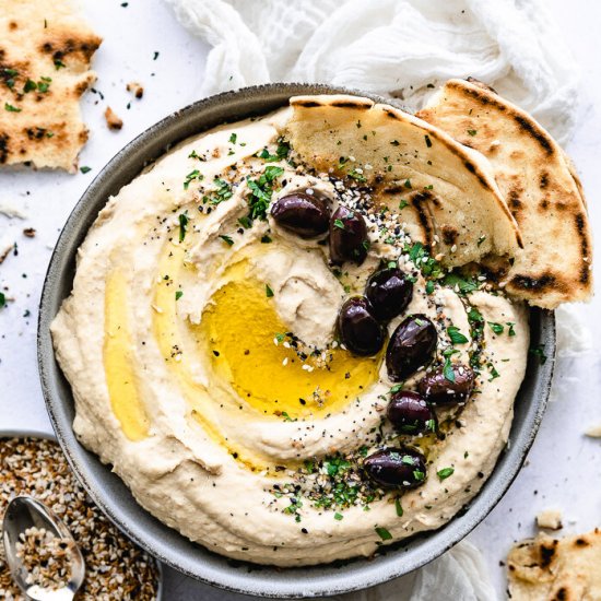 Homemade Everything Bagel Hummus