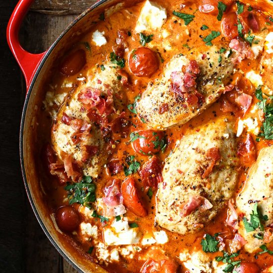 Creamy Tomato Chicken with Feta