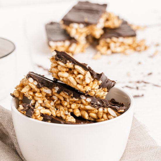 Vegan Chocolate Rice Crispy Treats