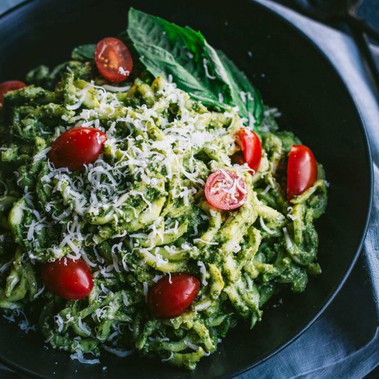 Zoodles with Walnut Pesto