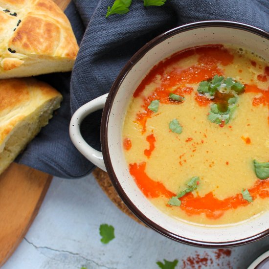 Healthy Creamy Red Lentil Soup