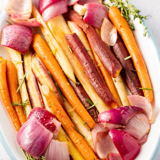 Roasted Carrots and Onion