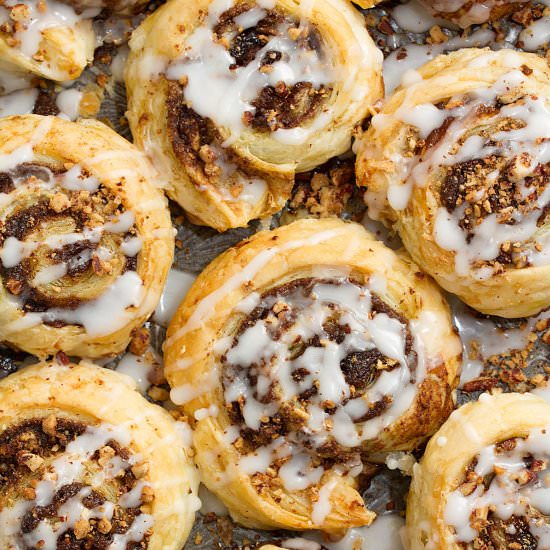 Puff Pastry Cinnamon Rolls