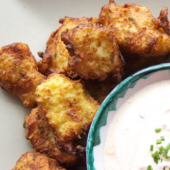 Puffy Cauliflower Fritters