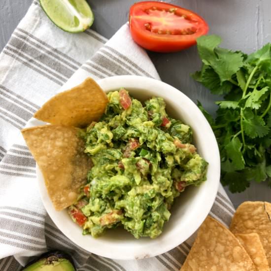 freshly made guacamole