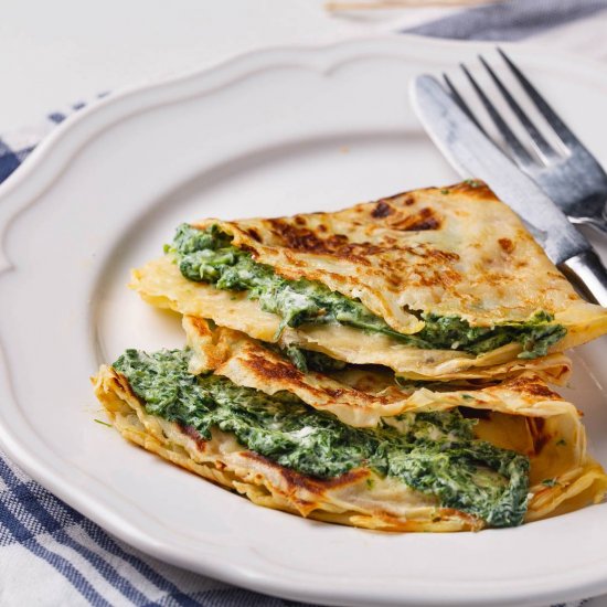 Spinach and Cheese Crepe Recipe