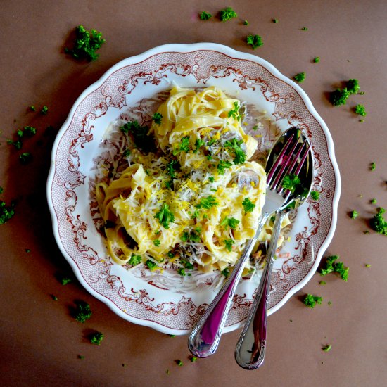 Mushroom & Pancetta Tagliatelle