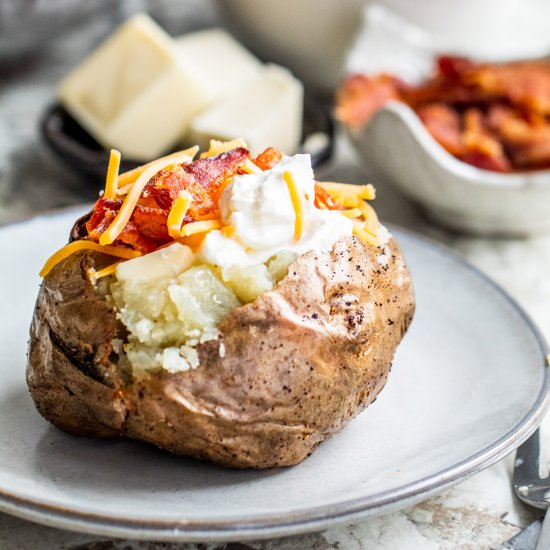 Loaded Air Fryer Baked Potato