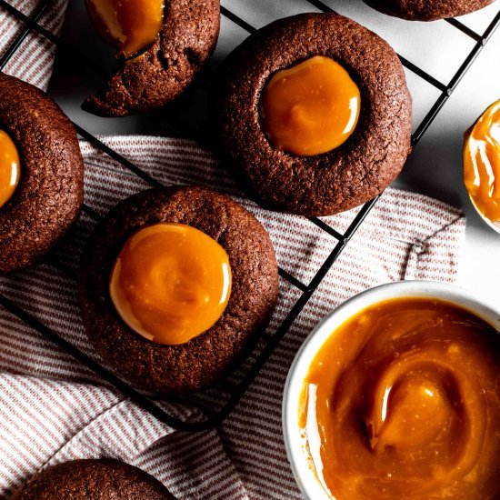 chocolate dulce de leche cookies