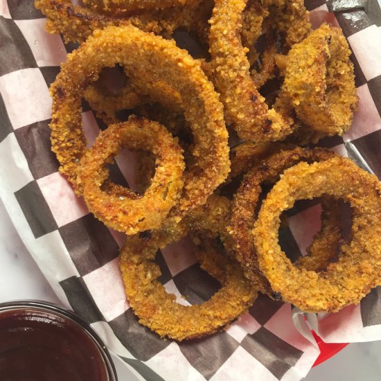 Air Fryer Frozen Onion Rings (Keto)