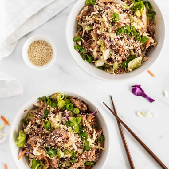 Beyond Meat Cabbage Stir Fry