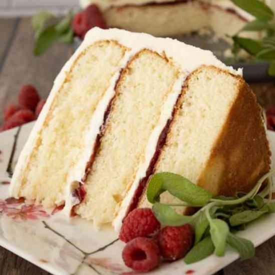 Vanilla Raspberry Cake