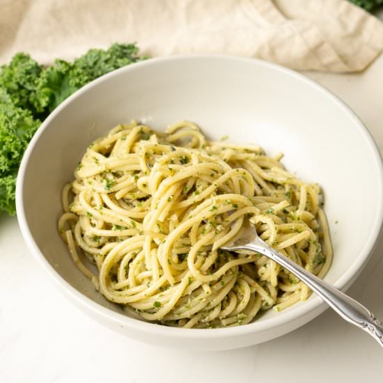 Kale and Walnut Pesto Pasta