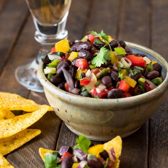 Tangy Zesty Black Bean Dip