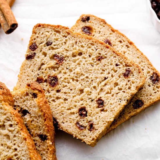 Gluten Free Cinnamon Raisin Bread