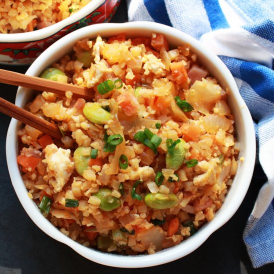 Cauliflower Kimchi Fried Rice