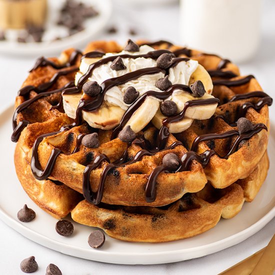 Crispy Chocolate Chip Waffles