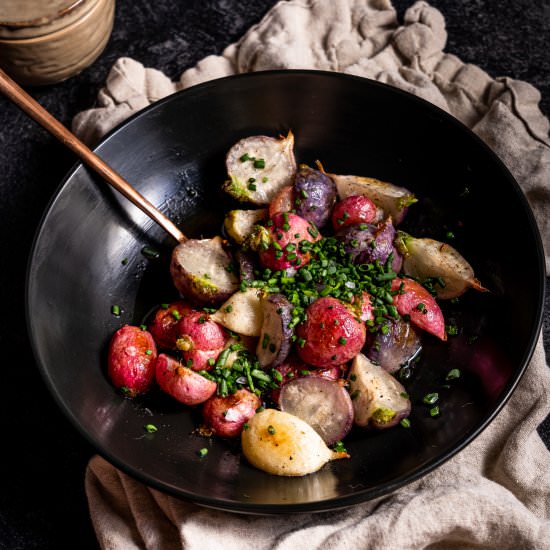 Roasted Radishes w/ Brown Butter