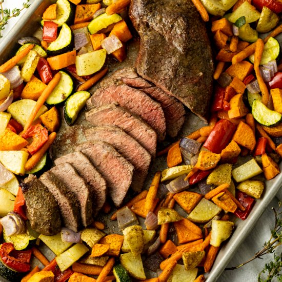 London Broil Sheet Pan Dinner