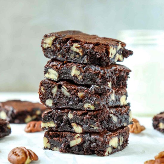 Flourless Pecan Brownies