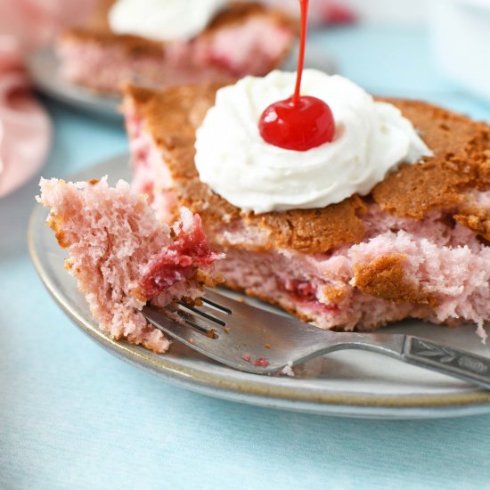 Simple Cherry Angel Food Cake