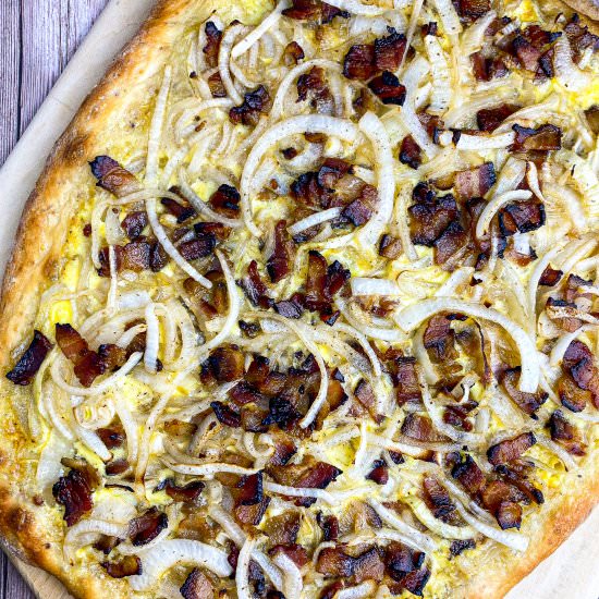 Bacon and Onion Pizza