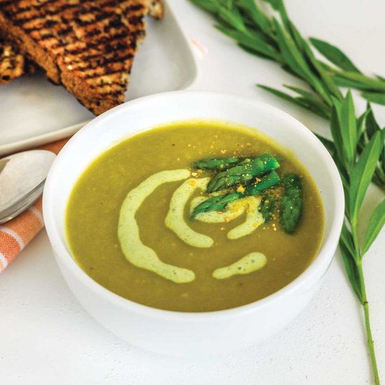 Creamy Vegan Asparagus Soup