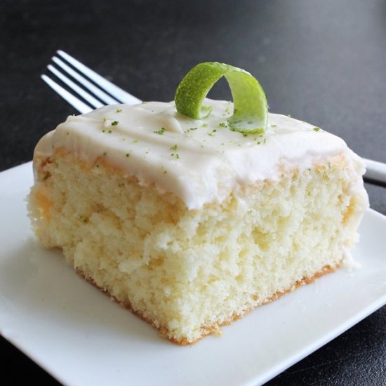 Lime Cake w/ Cream Cheese Frosting