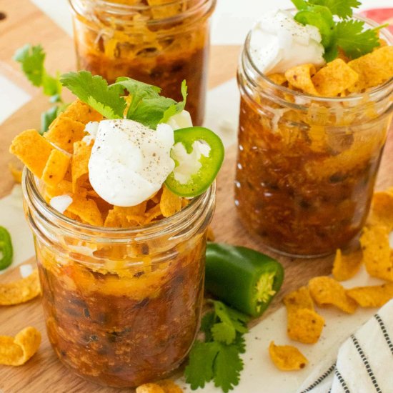 Frito Pie Mason Jars