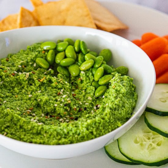 Spicy Spinach & Edamame Dip