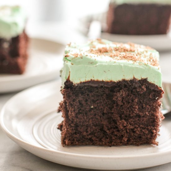 Easy Chocolate Creme de Menthe Cake