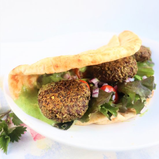 Stinging Nettle Quinoa Falafel