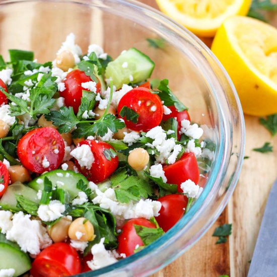 Fresh Herb Salad with Chickpeas