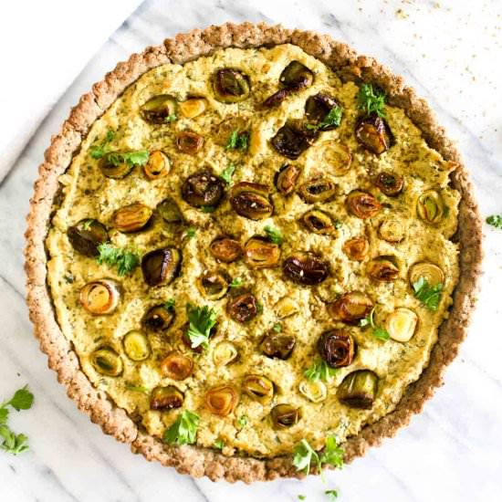 Leek Tart with Za’atar Crust