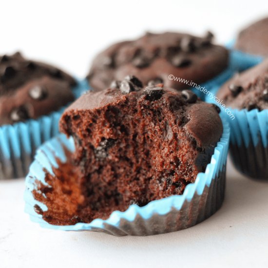 Eggless Chocolate Muffins