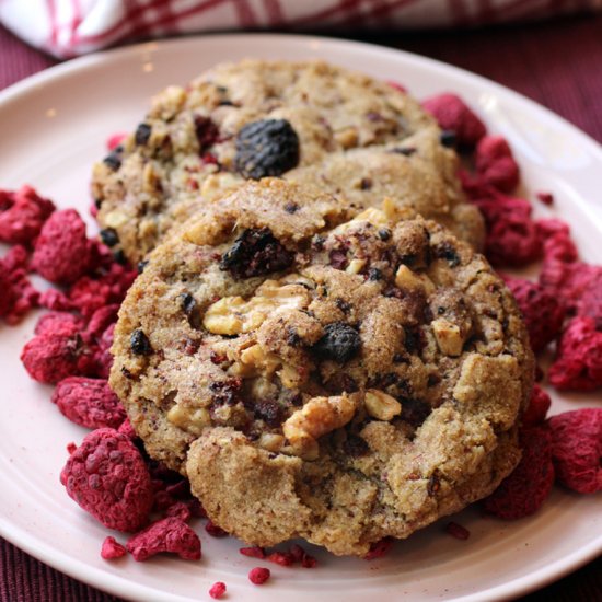 Big Raspberry-Rye Cookies