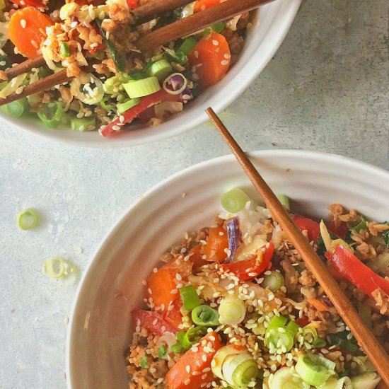 Vegan Egg Roll Bowls