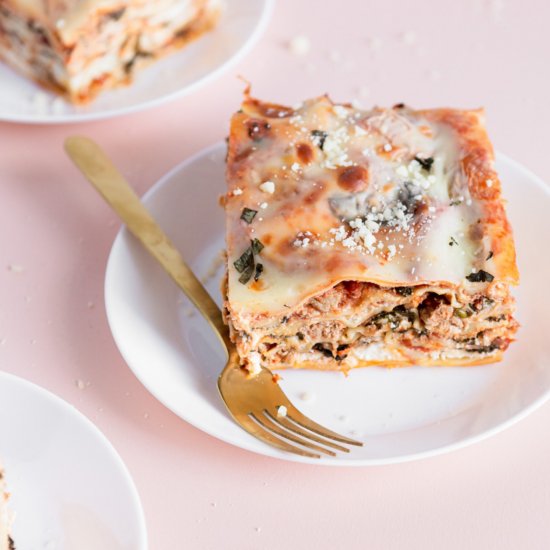 Spinach and Turkey Lasagna