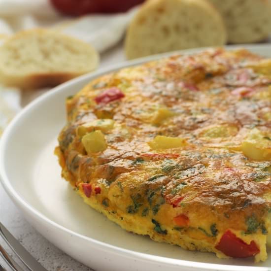 Potato and Red Pepper Frittata