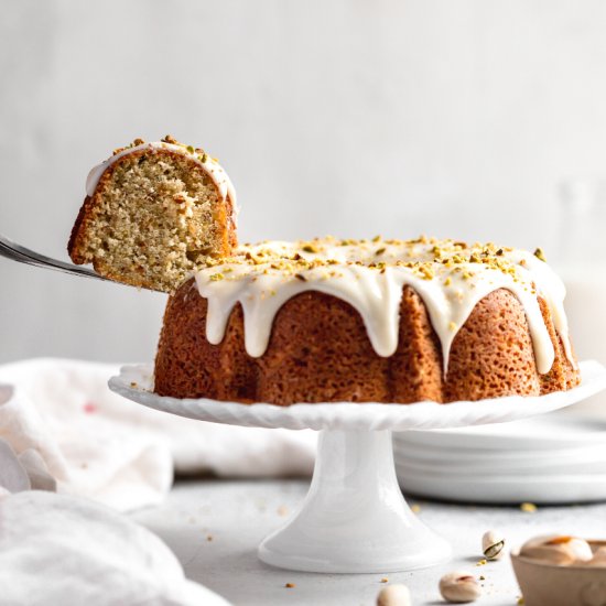 Moist Pistachio Bundt Cake