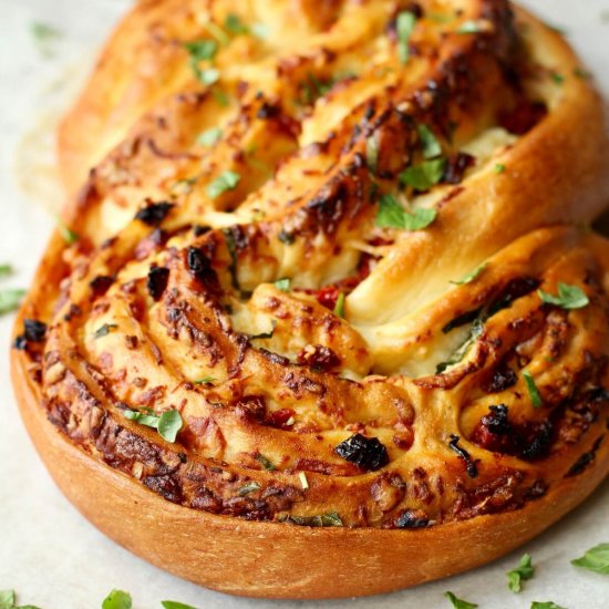 Tomato, Basils, & Garlic Bread