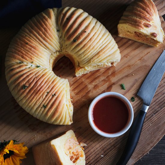 Buffalo Chicken Wool Roll Bread