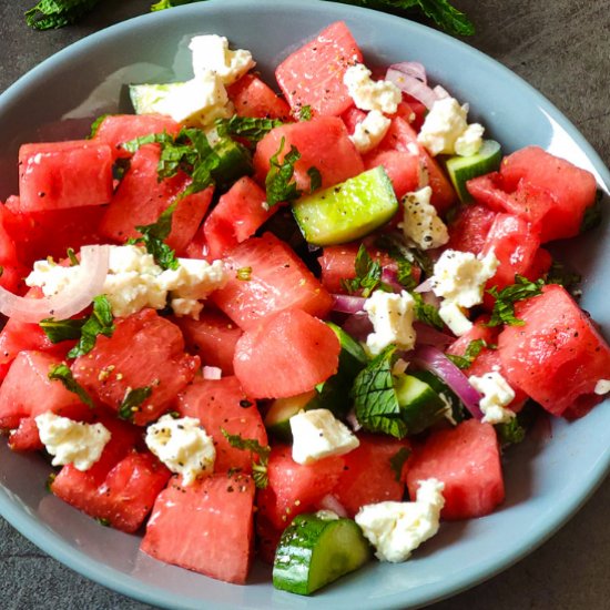 Watermelon feta salad