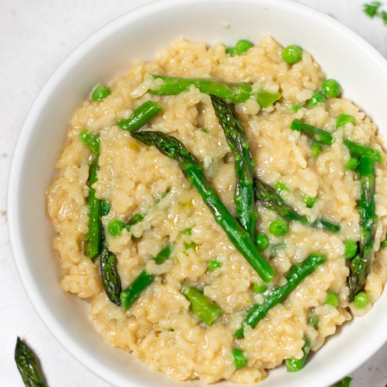 Instant Pot Lemon Asparagus Risotto