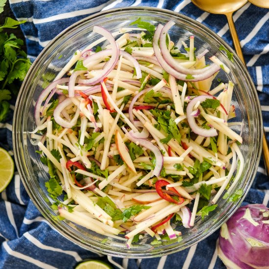 Kohlrabi & Apple Slaw