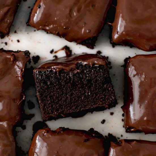 Dark Chocolate Malt Snack Cake