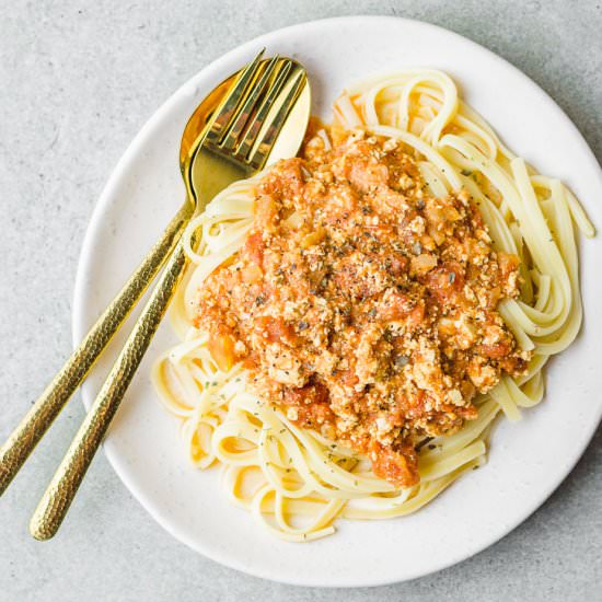 Tofu bolognese