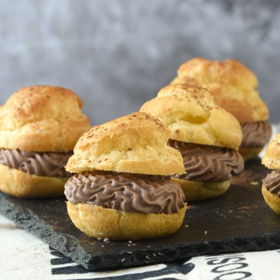 Profiteroles with chocolate